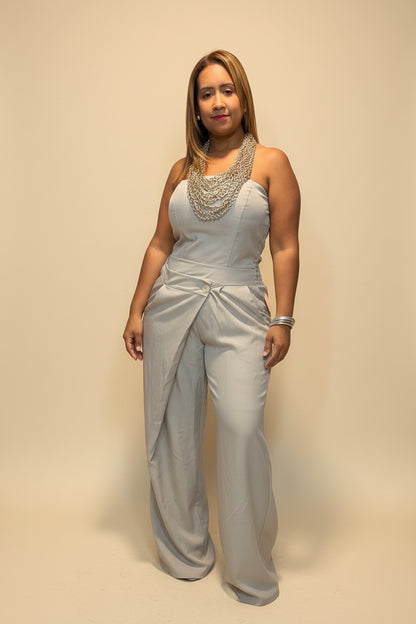 Jumpsuit Largo de Lujo Italiano Sin Mangas | One Size