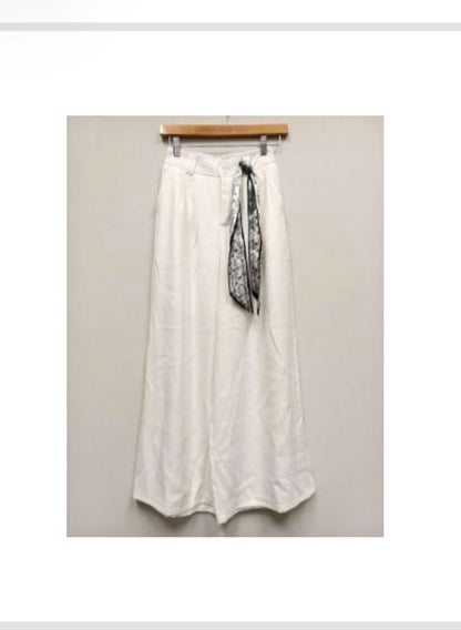 Pantalón Corte de Vestir con Pañuelo | Recto Midi