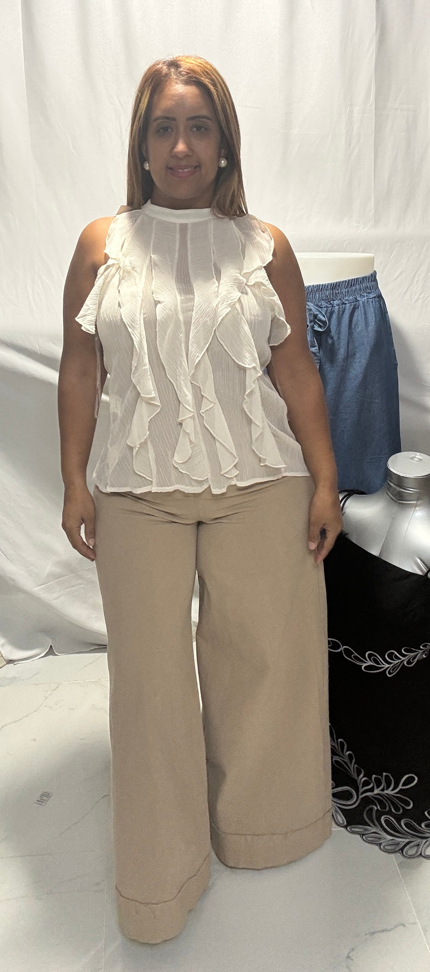 Top Ruffles Made in Italy - Elegancia Italiana Auténtica