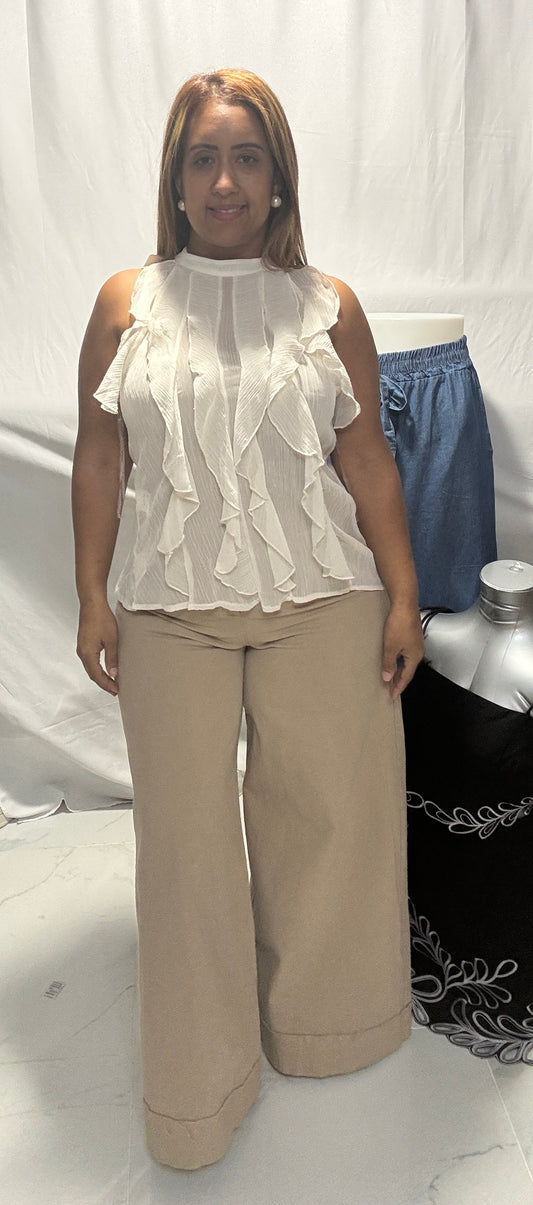 Top Ruffles Made in Italy - Elegancia Italiana Auténtica