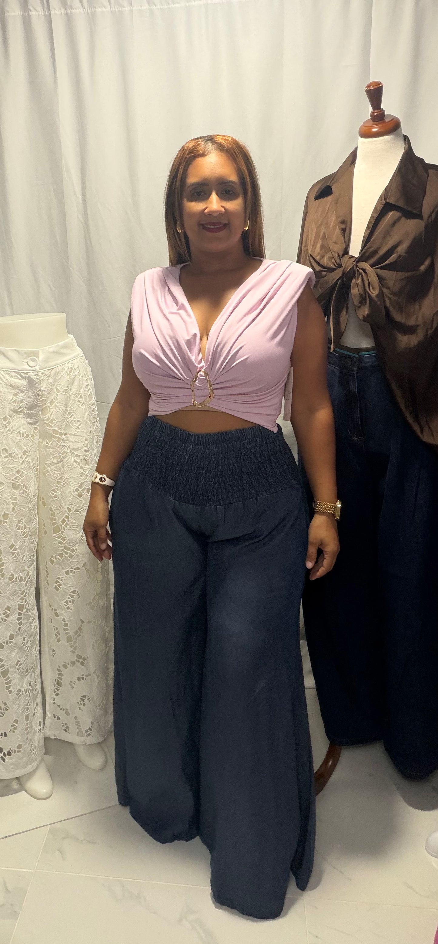 Crop Hebilla top Made in Italy