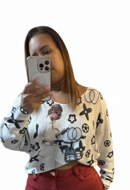 Blusa Manga Larga Inspirada en LV - Diseño Exclusivo Italiana