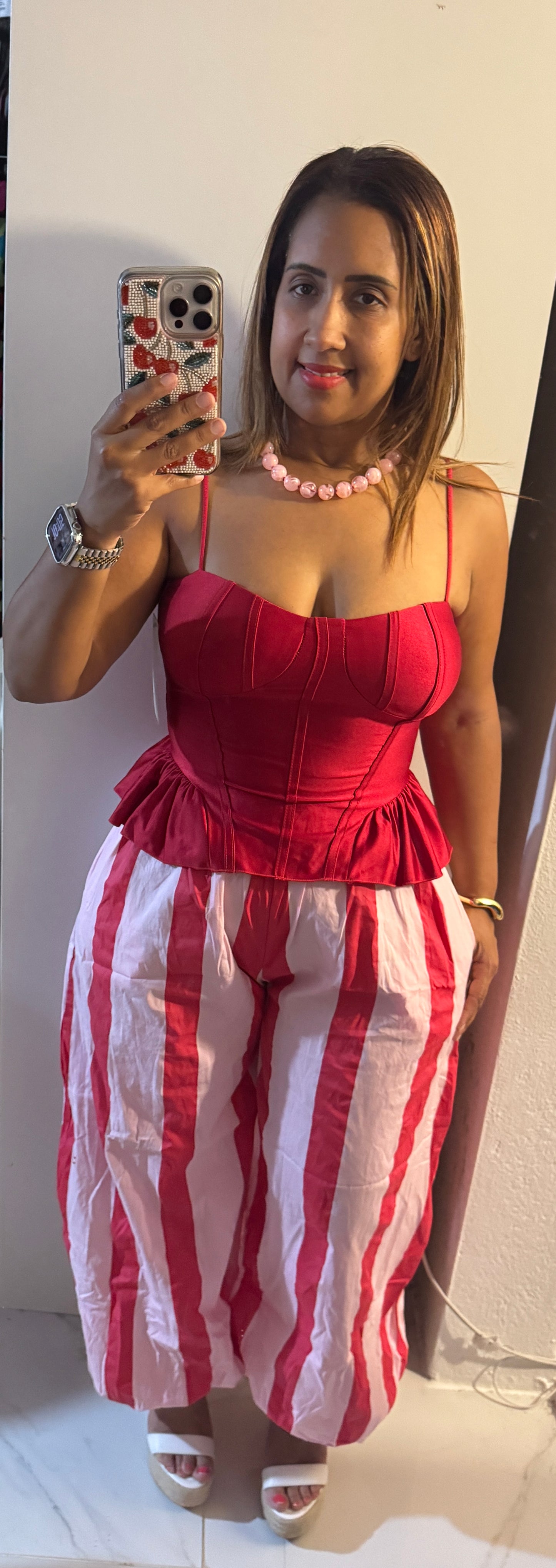Top Corset Italiano con Volante | Copas y Tirantes Ajustables | One Size