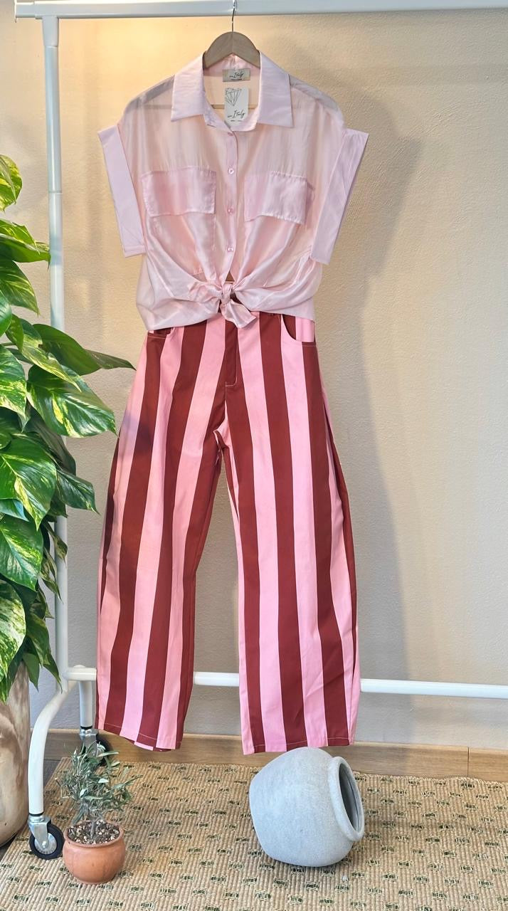 Camisa de Botones con Bolsillos – Tela Italiana