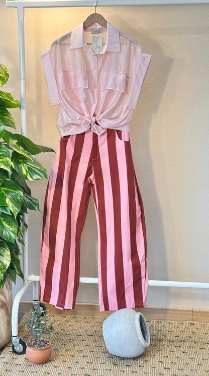 Camisa de Botones con Bolsillos – Tela Italiana