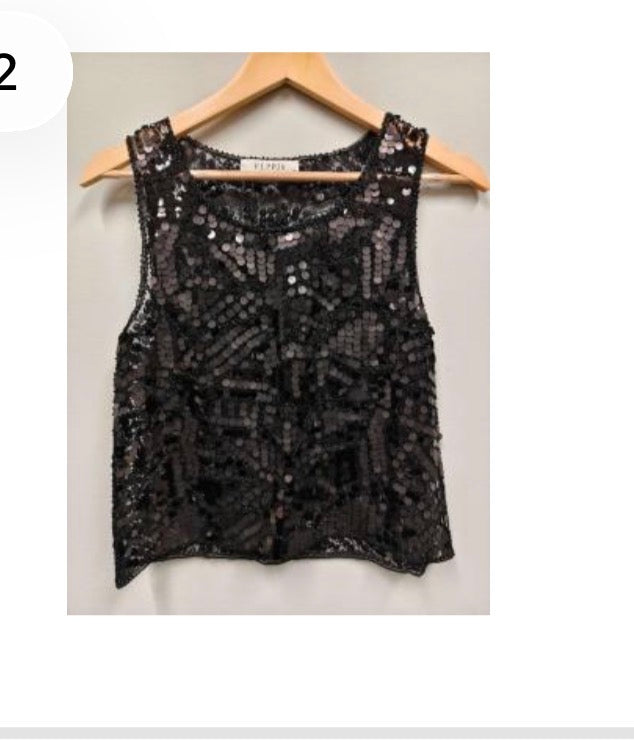 Top de Lentejuelas con Tul Ilusión | Elegancia sin Esfuerzo