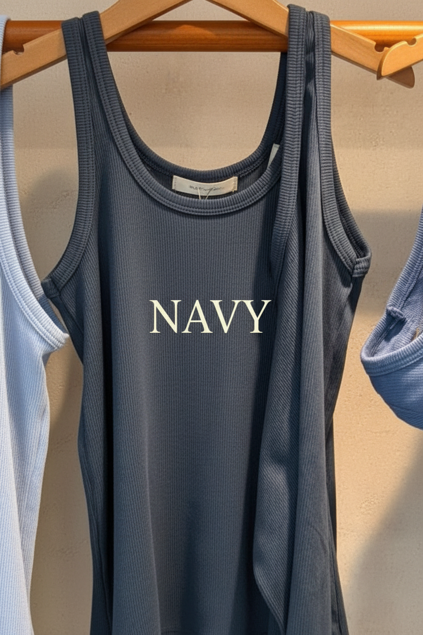 Tank Top Básica Italiana de Algodón Premium
