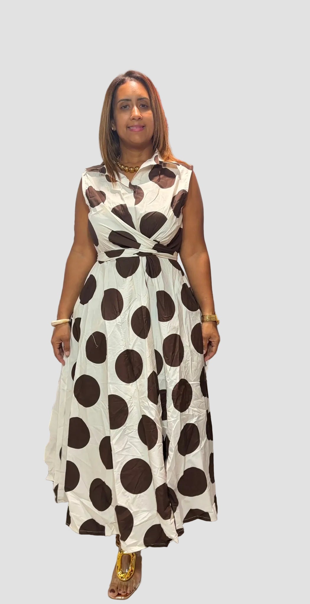 Italian Polka Dot Wrap Dress – One Size