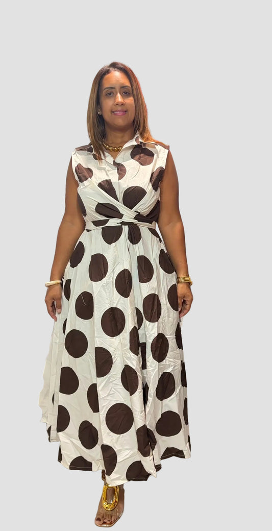 Italian Polka Dot Wrap Dress – One Size