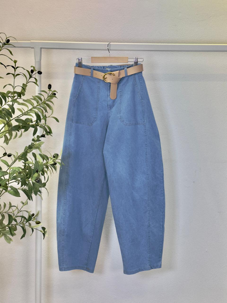 Barrel Light Denim Italiano con Correa