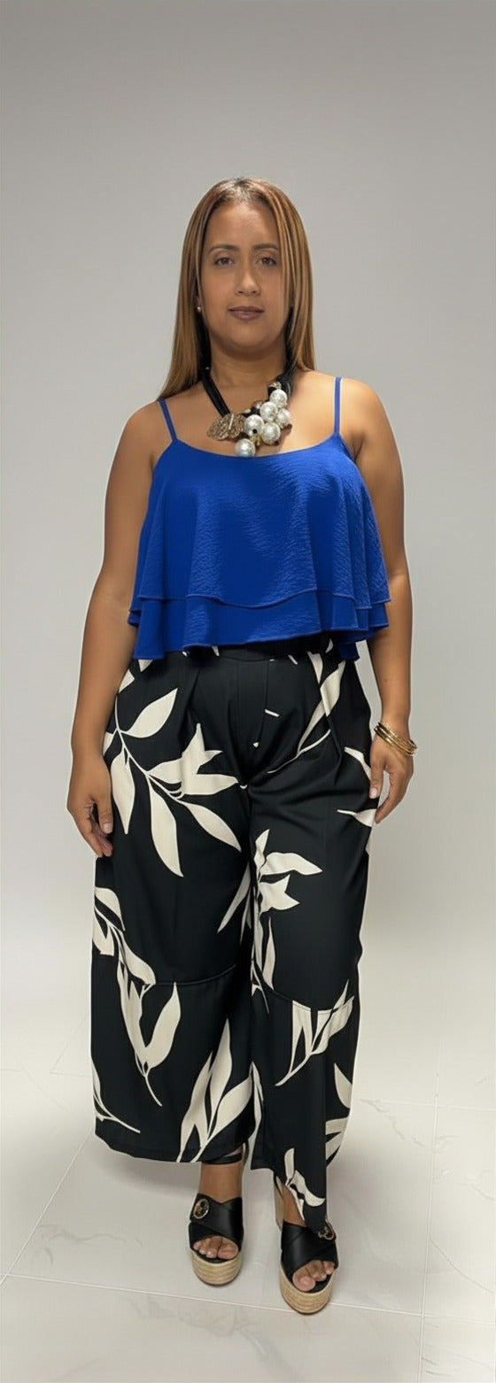 Italian ruffles crop Top-one size
