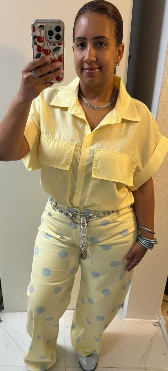 Camisa de Botones con Bolsillos – Tela Italiana