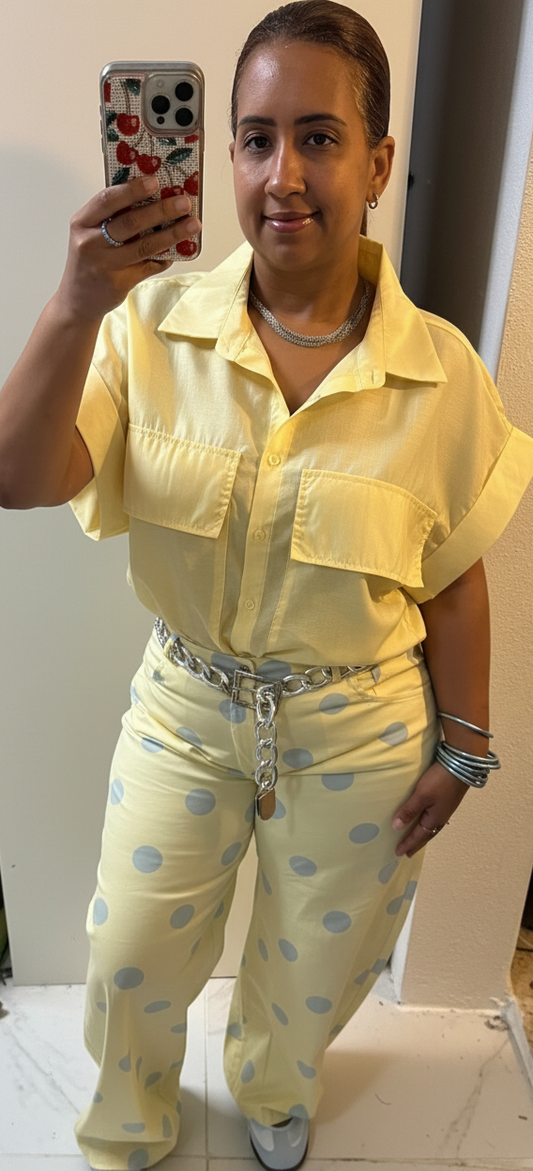 Camisa de Botones con Bolsillos – Tela Italiana