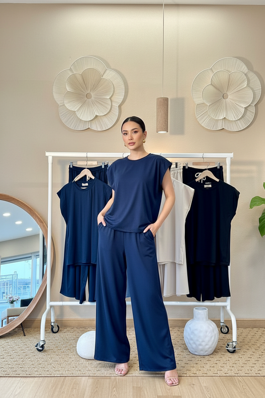Set Viajero Palazzo – Pantalón & Top Ajustado