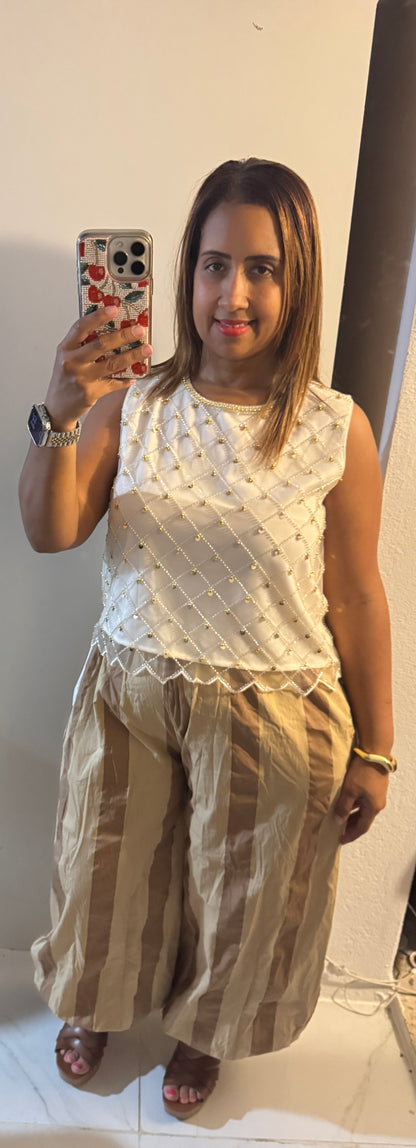 Pantalón Aladín Italiano con Stripe – Elástico y Ajustable