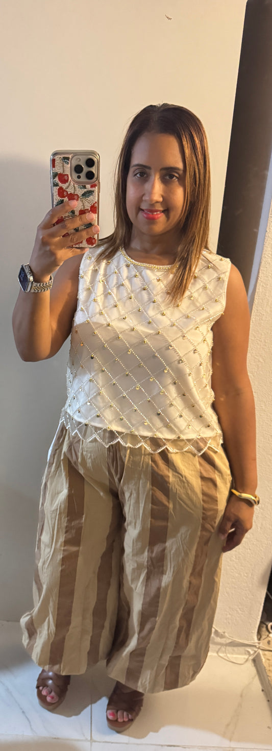 Pantalón Aladín Italiano con Stripe – Elástico y Ajustable