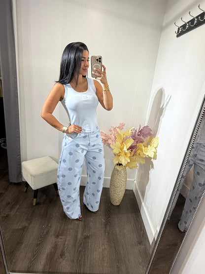 Italian Polka Dot Barrel Pant – 3 Colors | S/M – M/L