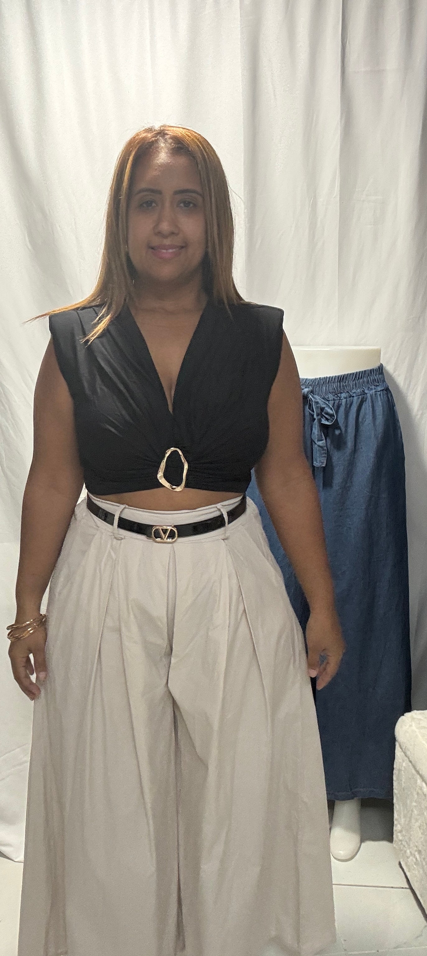 Crop Hebilla top Made in Italy
