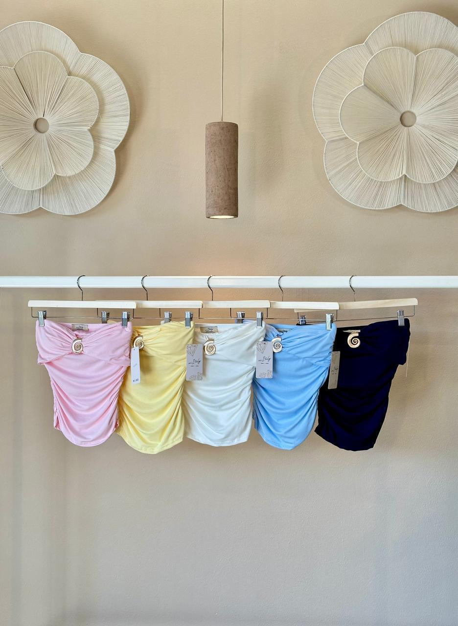 Italian Strapless Top – Gold Snail Detail | One Size