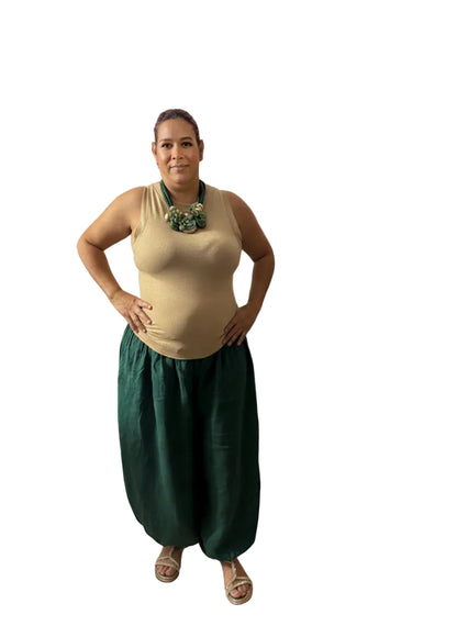 Linen Bubble Pant Made in Italy