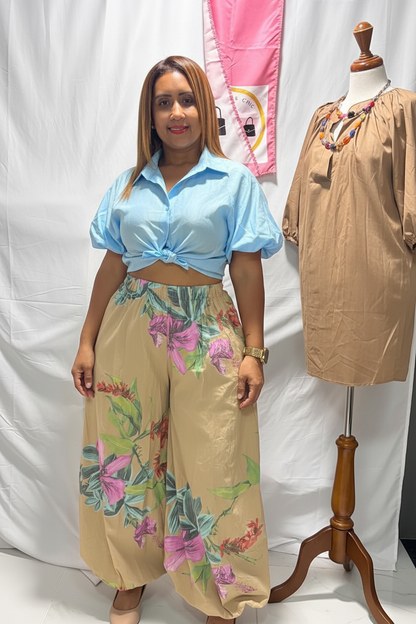 Blusa de Botones con Mangas Bombachas | One Size
