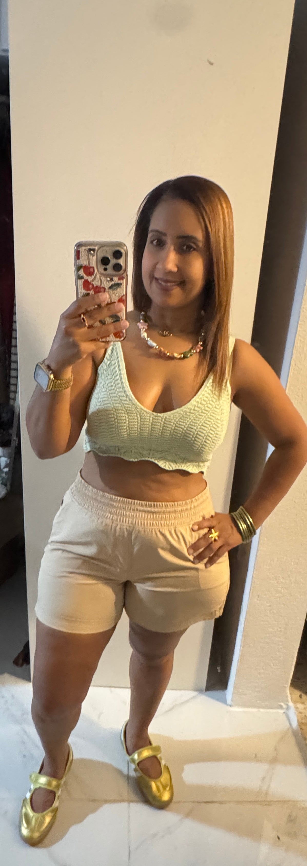Crop Top Tejida Colores Pasteles