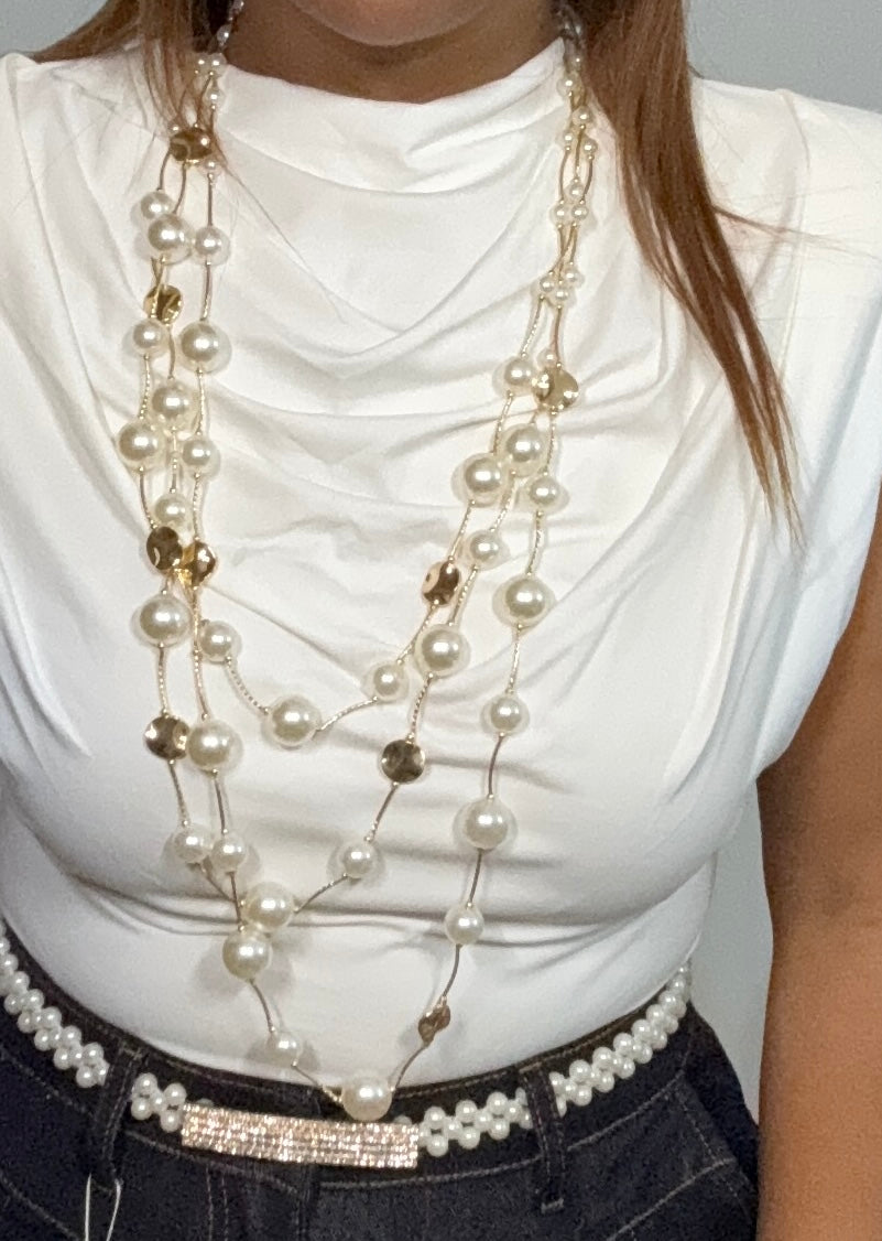 Pearl long necklace Manarola