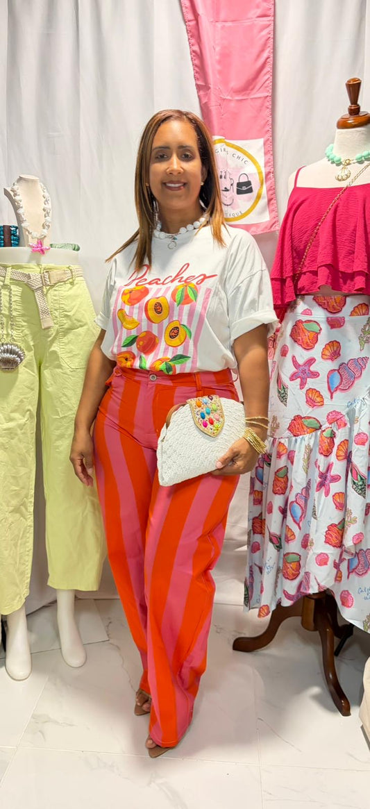 Pantalón Barrel Italiano de Líneas – Elegancia en 4 Colores | One Size