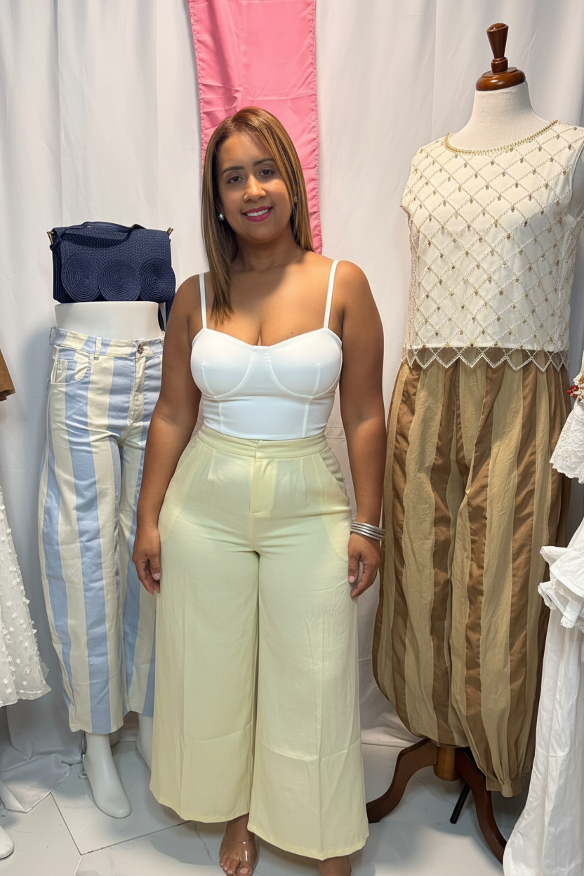 Top Corset Italiano con Volante | Copas y Tirantes Ajustables | One Size