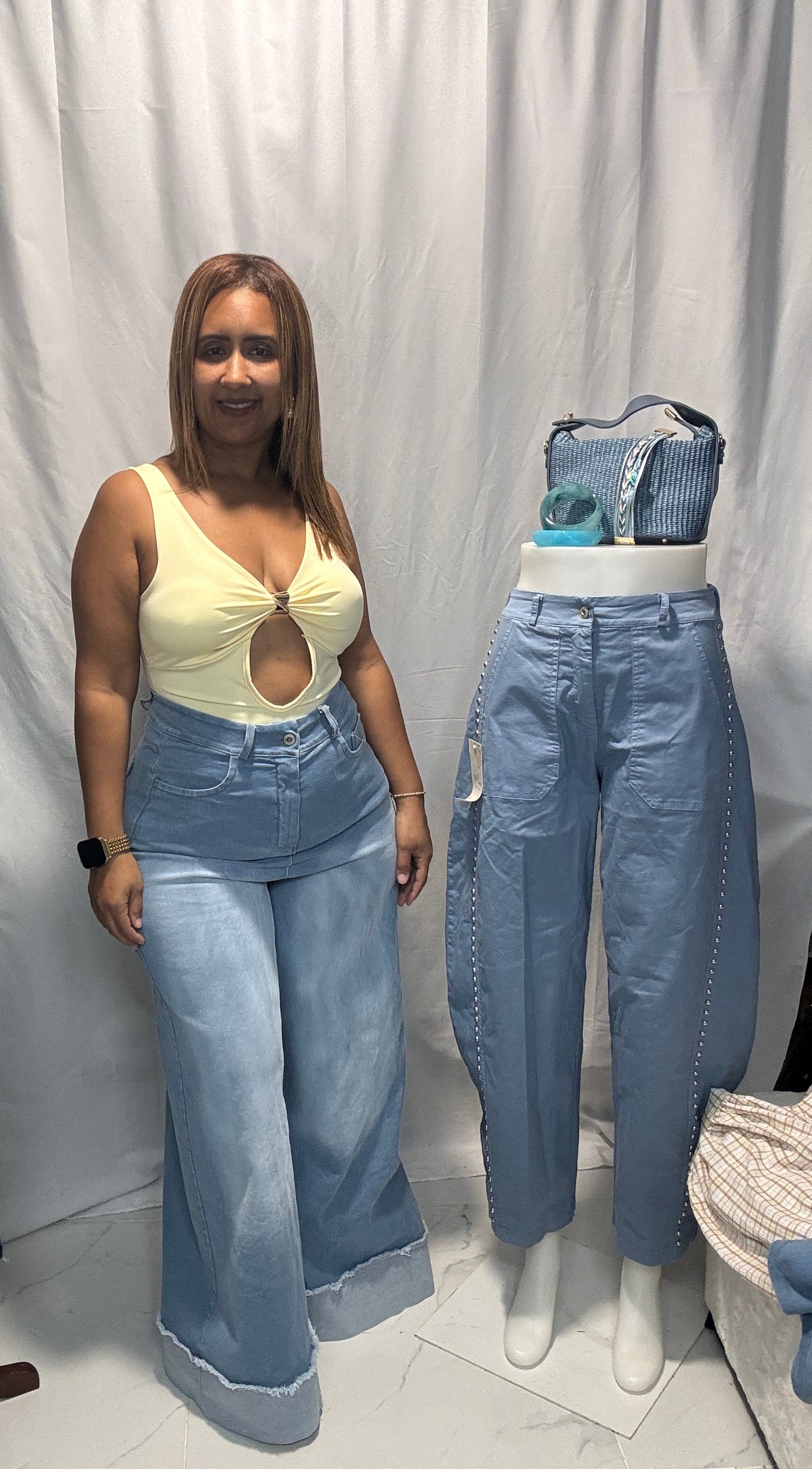 Palazzo Light Denim Italiano