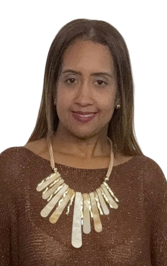Stone and gold necklace