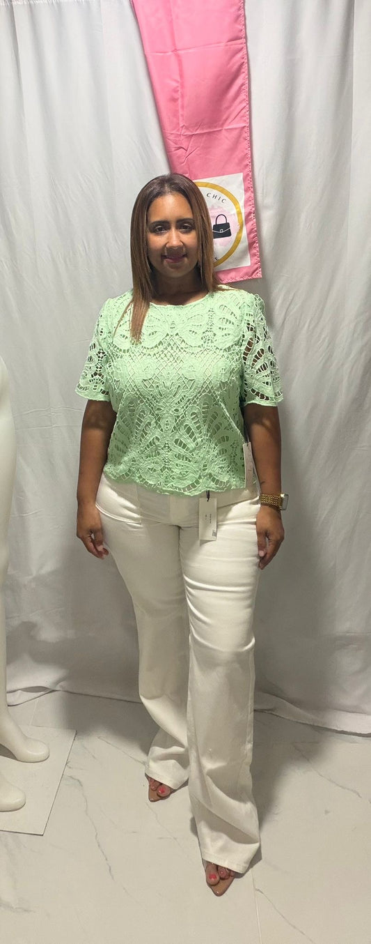Pastel green top