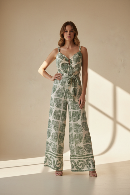 Green jumpsuit