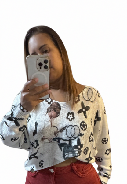 Blusa Manga Larga Inspirada en LV - Diseño Exclusivo Italiana