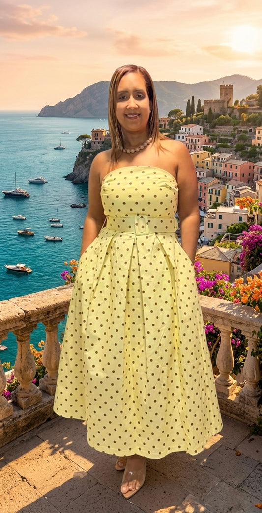 Vestido Strap Polkadots con Correa | Elegante & Femenino