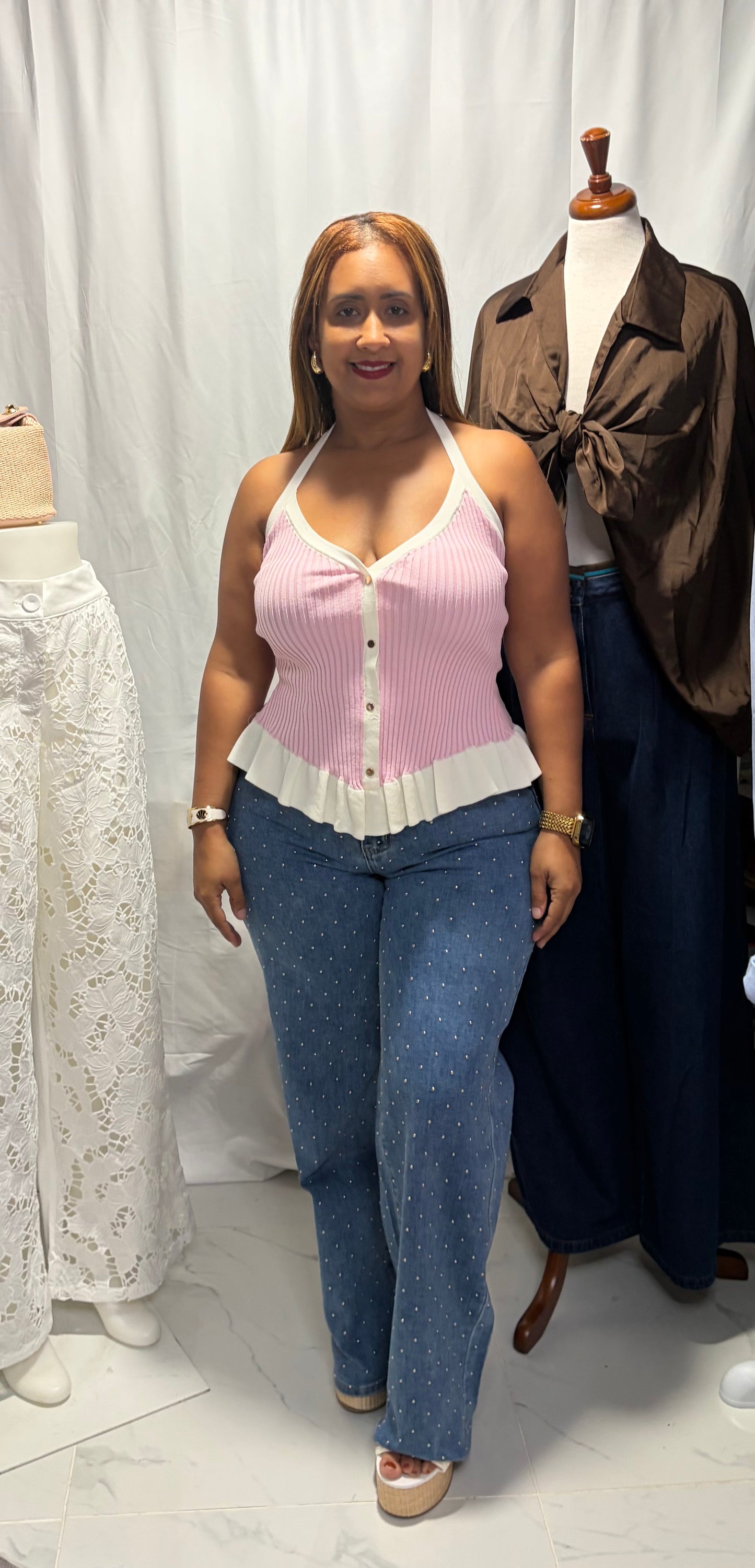 Jean Azul Mediano con Tachuelas Mini
