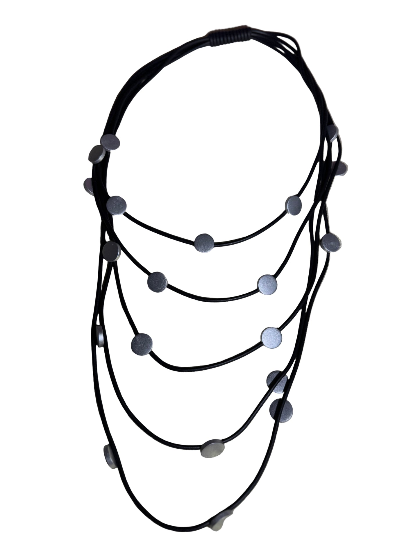 Black & Silver long necklace