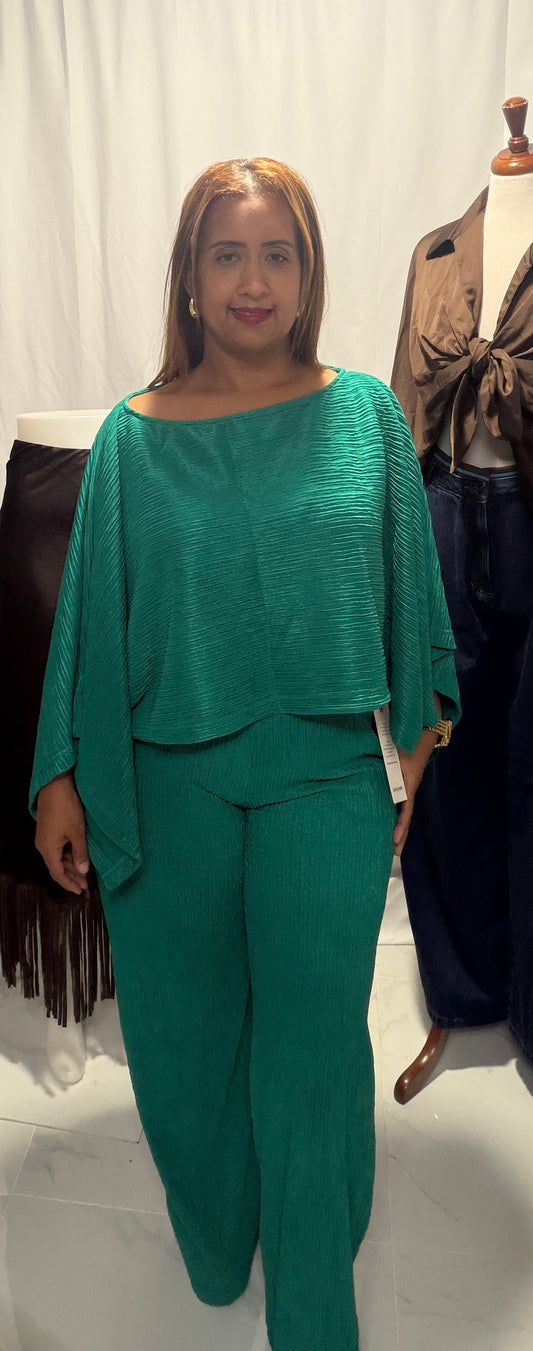 Tunic Long Pant Emerald Set