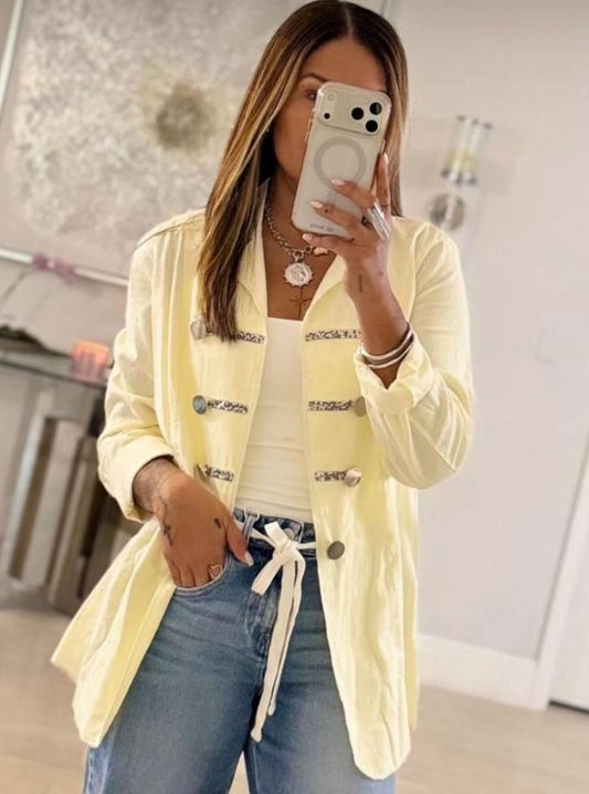 Blazer Italiano en Hilo – Lujo Minimalista