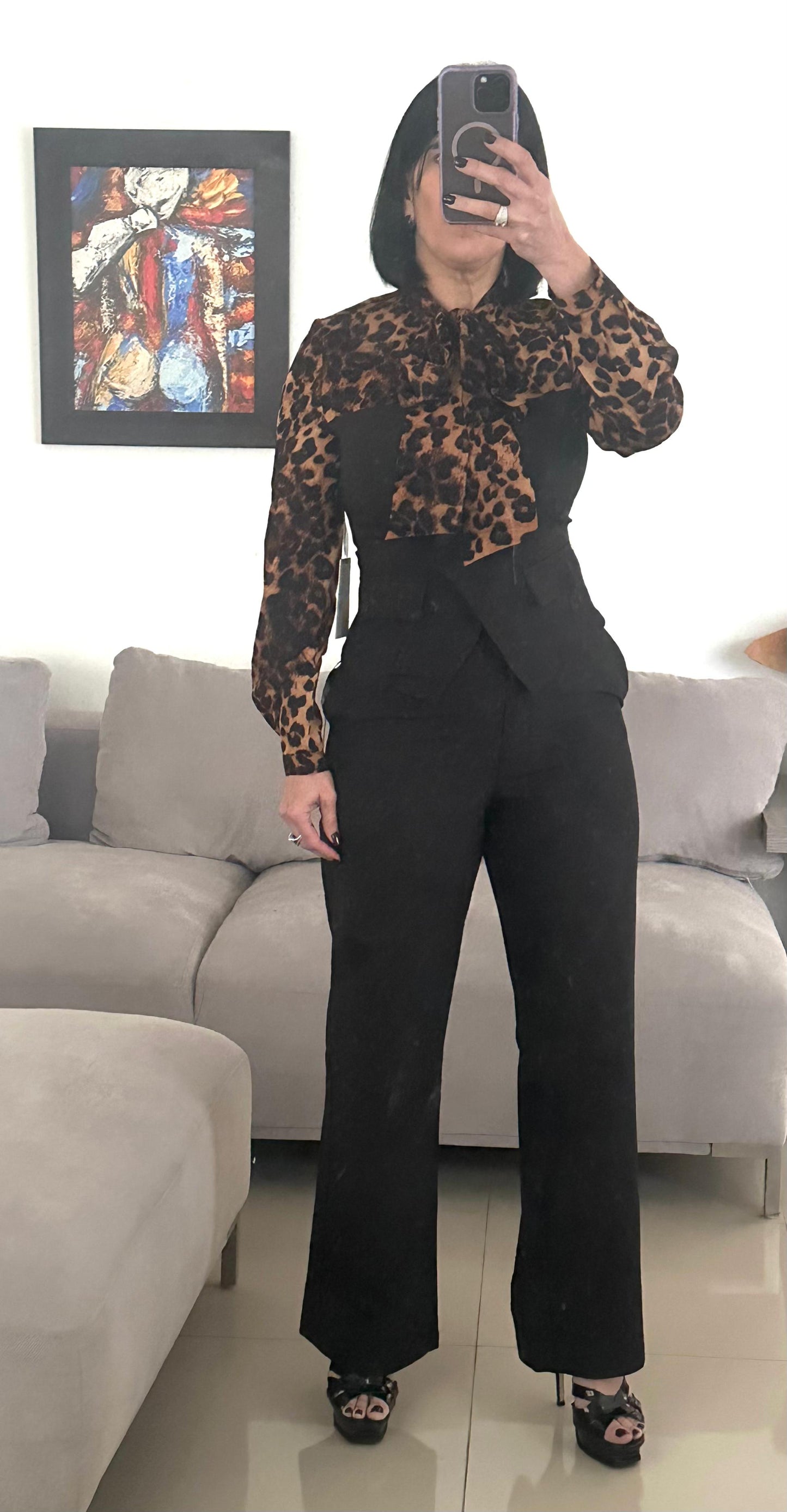 Set leopard and Black