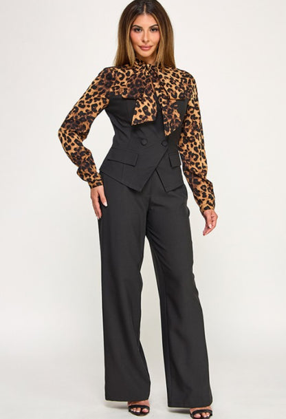 Set leopard and Black