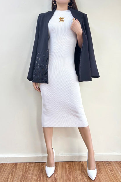 Key Hole White Dress