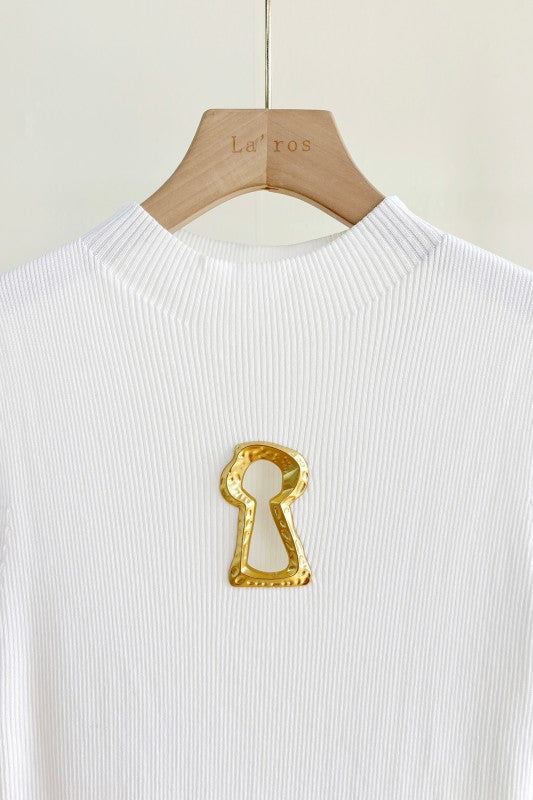 Key Hole White Dress