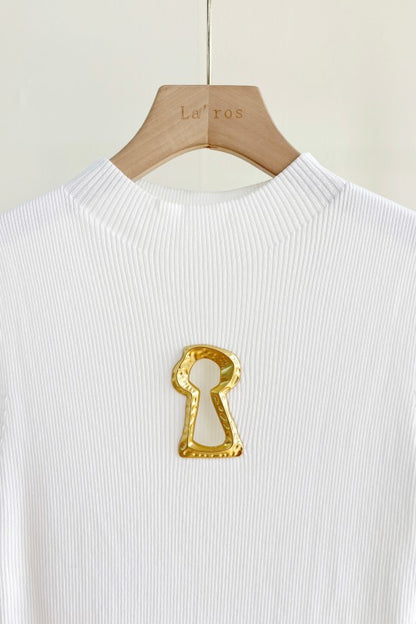 Key Hole White Dress