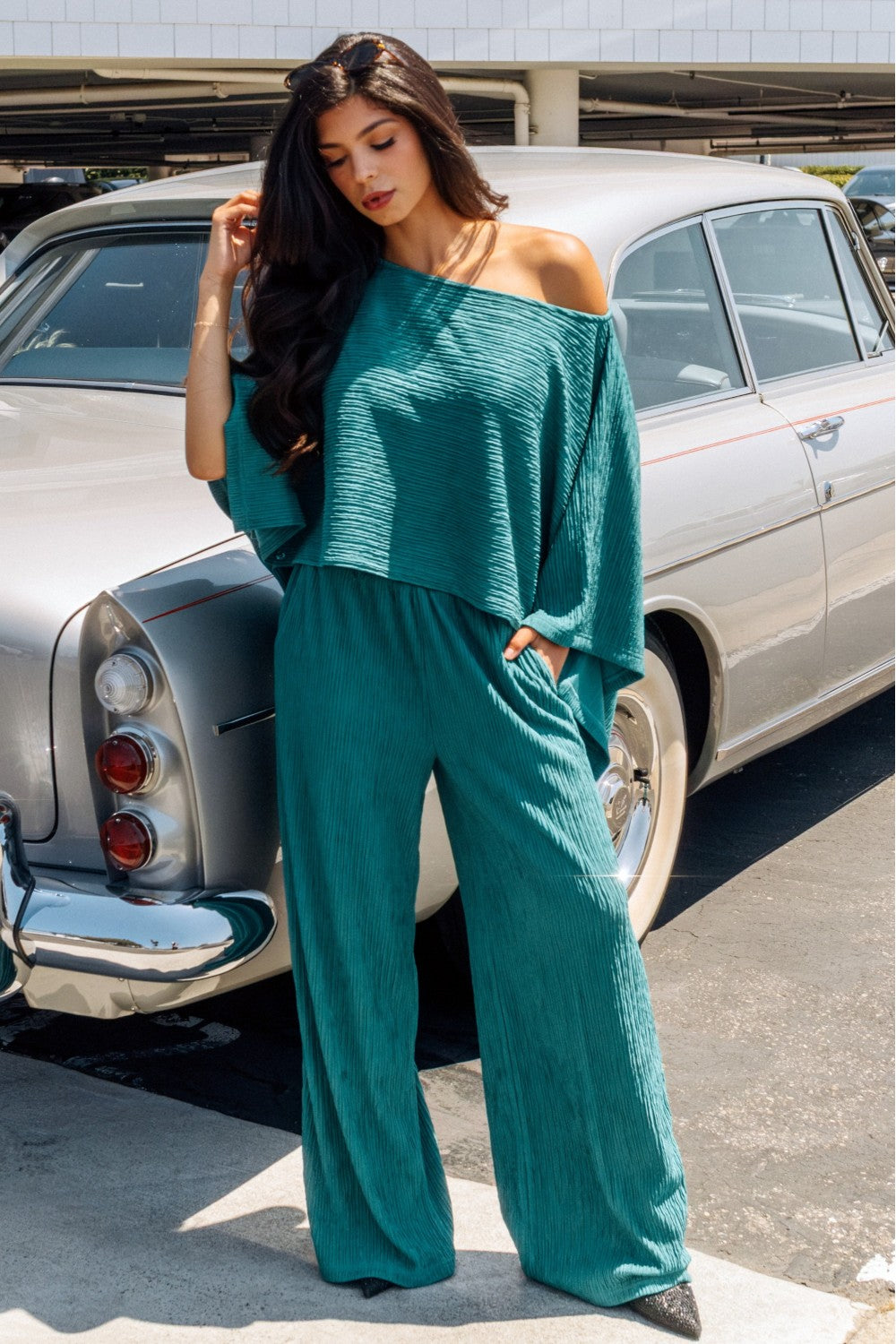 Tunic Long Pant Emerald Set