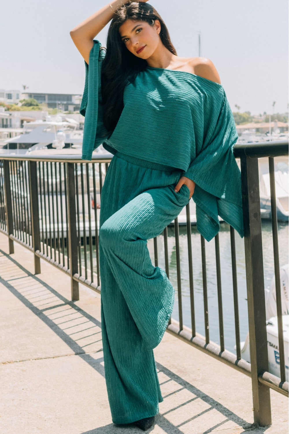 Tunic Long Pant Emerald Set