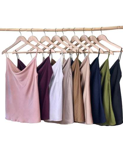 Satin Basic Top Made in Italy