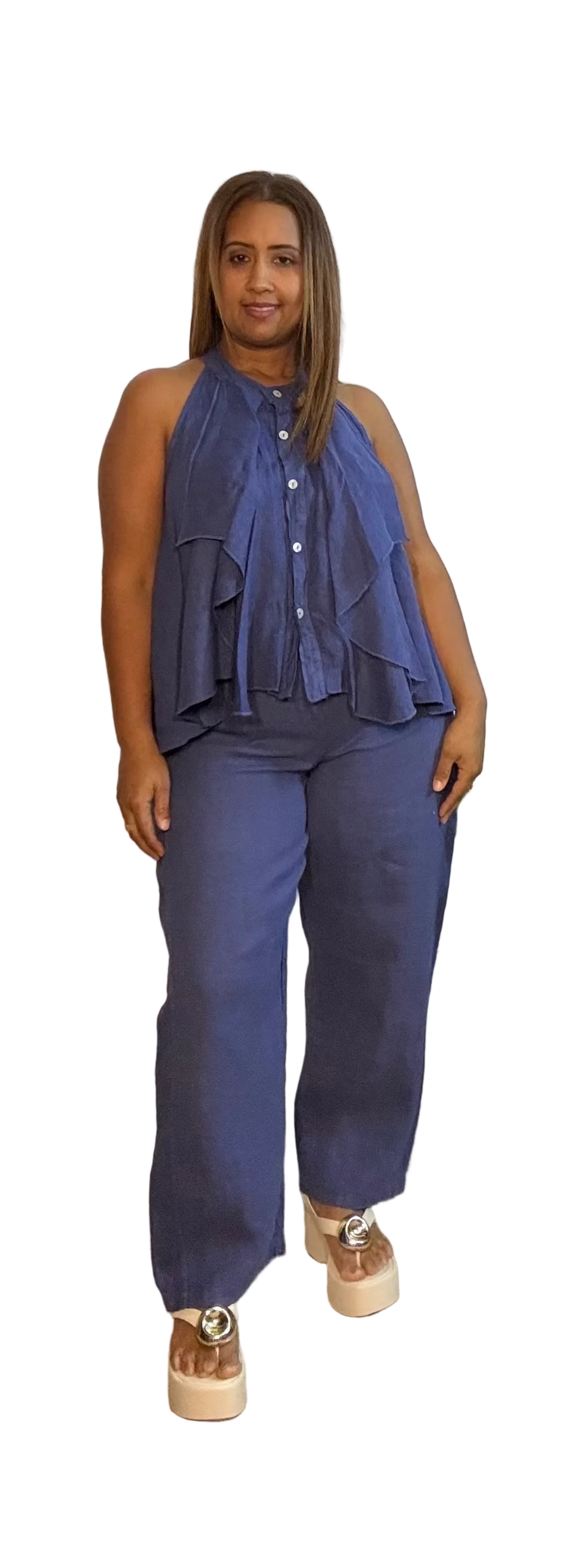 Pantalón de Lino Made in Italy